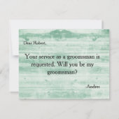 Bent u mijn Groomsman? Kaart (Achterkant)
