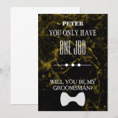 Bent u mijn Groomsman? Kaart (Voorkant / Achterkant)