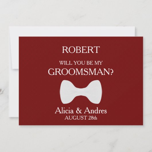 Bent u mijn Groomsman? Kaart (Voorkant)