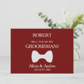 Bent u mijn Groomsman? Kaart (Staand voorkant)