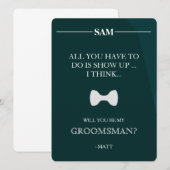 Bent u mijn Groomsman? Kaart (Voorkant / Achterkant)