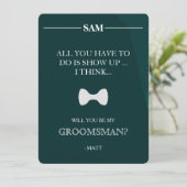 Bent u mijn Groomsman? Kaart (Staand voorkant)