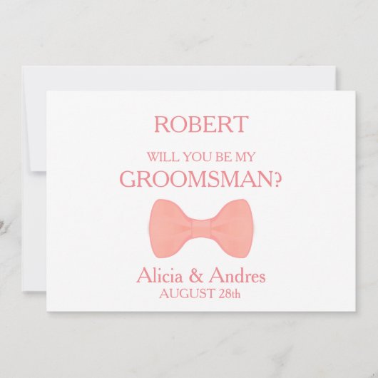 Bent u mijn Groomsman? Kaart (Voorkant)