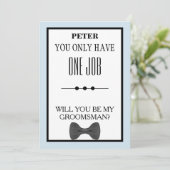 Bent u mijn Groomsman? Kaart (Staand voorkant)