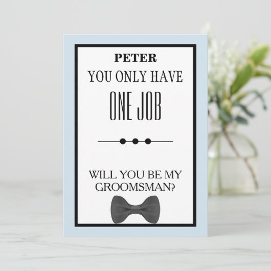 Bent u mijn Groomsman? Kaart (Staand voorkant)