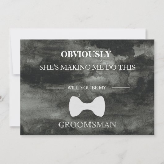 Bent u mijn Groomsman? Kaart (Voorkant)