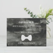 Bent u mijn Groomsman? Kaart (Staand voorkant)
