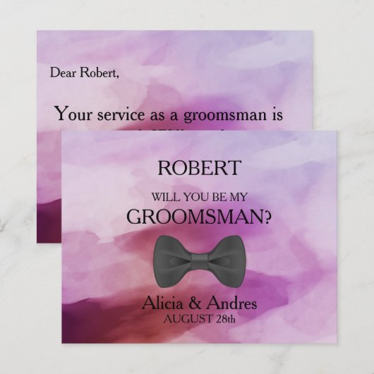 Bent u mijn Groomsman? Kaart (Voorkant / Achterkant)