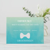 Bent u mijn Groomsman? Kaart (Staand voorkant)