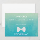 Bent u mijn Groomsman? Kaart (Voorkant / Achterkant)