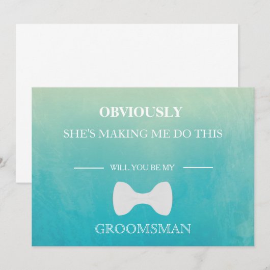 Bent u mijn Groomsman? Kaart (Voorkant / Achterkant)