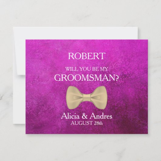 Bent u mijn Groomsman? Kaart (Voorkant)