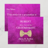 Bent u mijn Groomsman? Kaart (Voorkant / Achterkant)