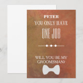 Bent u mijn Groomsman? Kaart (Voorkant / Achterkant)