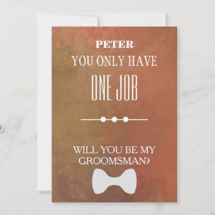 Bent u mijn Groomsman? Kaart