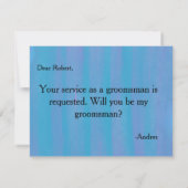 Bent u mijn Groomsman? Kaart (Achterkant)