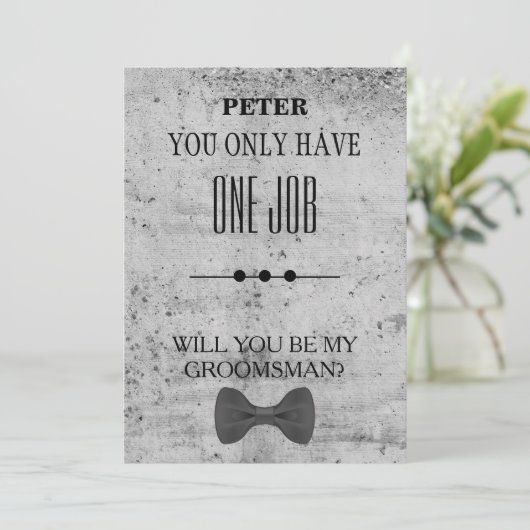 Bent u mijn Groomsman? Kaart (Staand voorkant)