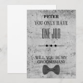 Bent u mijn Groomsman? Kaart (Voorkant / Achterkant)