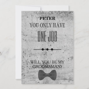 Bent u mijn Groomsman? Kaart