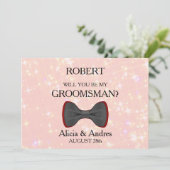 Bent u mijn Groomsman? Kaart (Staand voorkant)
