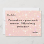 Bent u mijn Groomsman? Kaart (Achterkant)