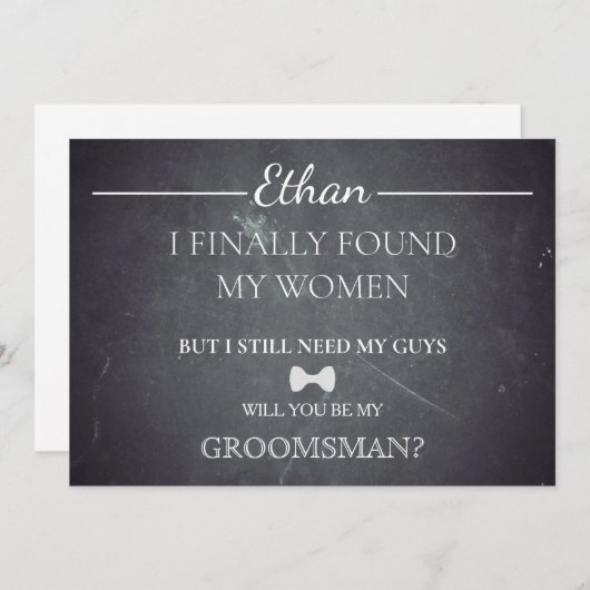 Bent u mijn Groomsman? Kaart (Voorkant / Achterkant)