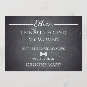 Bent u mijn Groomsman? Kaart