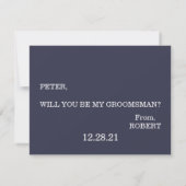 Bent u mijn Groomsman? Kaart (Achterkant)