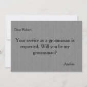 Bent u mijn Groomsman? Kaart (Achterkant)
