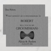 Bent u mijn Groomsman? Kaart (Voorkant / Achterkant)