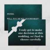 Bent u mijn Groomsman? Kaart (Voorkant / Achterkant)