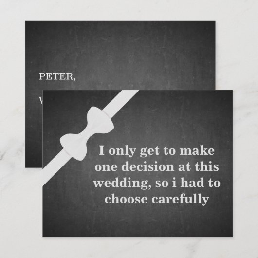 Bent u mijn Groomsman? Kaart (Voorkant / Achterkant)