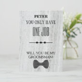 Bent u mijn Groomsman? Kaart (Staand voorkant)
