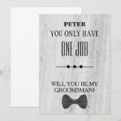 Bent u mijn Groomsman? Kaart (Voorkant / Achterkant)