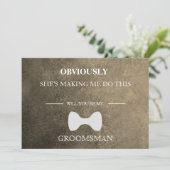 Bent u mijn Groomsman? Kaart (Staand voorkant)