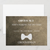 Bent u mijn Groomsman? Kaart (Voorkant / Achterkant)