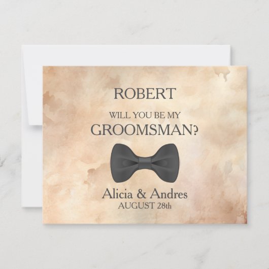 Bent u mijn Groomsman? Kaart (Voorkant)