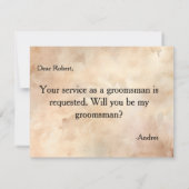 Bent u mijn Groomsman? Kaart (Achterkant)