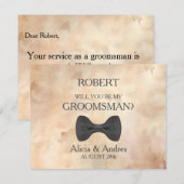 Bent u mijn Groomsman? Kaart (Voorkant / Achterkant)