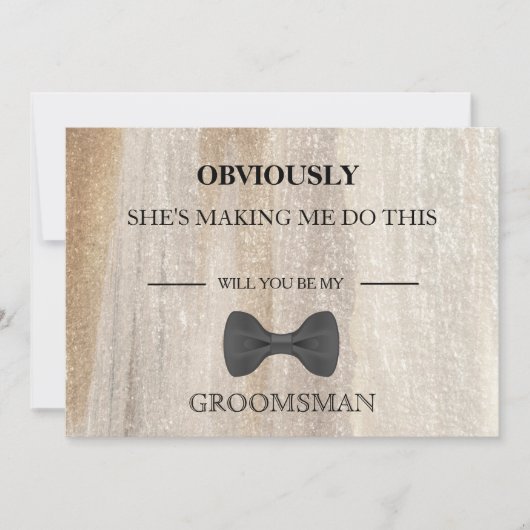 Bent u mijn Groomsman? Kaart (Voorkant)