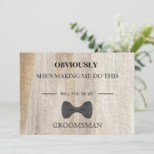 Bent u mijn Groomsman? Kaart (Staand voorkant)