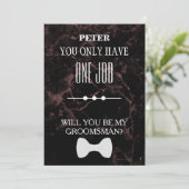 Bent u mijn Groomsman? Kaart (Staand voorkant)