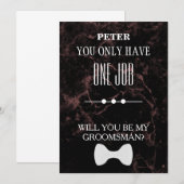Bent u mijn Groomsman? Kaart (Voorkant / Achterkant)