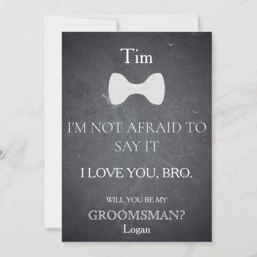 Bent u mijn Groomsman? Kaart (Voorkant)