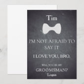 Bent u mijn Groomsman? Kaart (Voorkant / Achterkant)