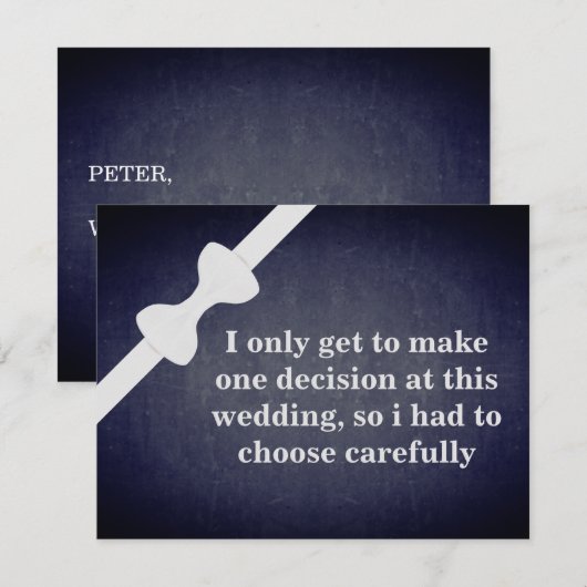 Bent u mijn Groomsman? Kaart (Voorkant / Achterkant)