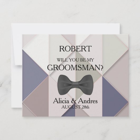 Bent u mijn Groomsman? Kaart (Voorkant)