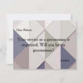 Bent u mijn Groomsman? Kaart (Achterkant)