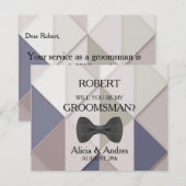 Bent u mijn Groomsman? Kaart (Voorkant / Achterkant)