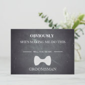 Bent u mijn Groomsman? Kaart (Staand voorkant)